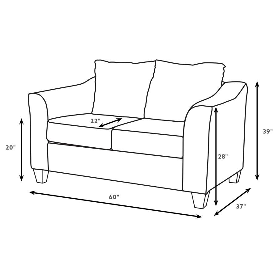 Salizar Upholstered Flared Arm Loveseat Sand view 10