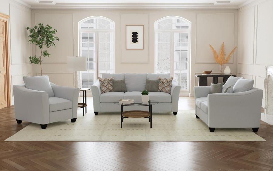 Salizar Upholstered Flared Arm Loveseat Sand view 12