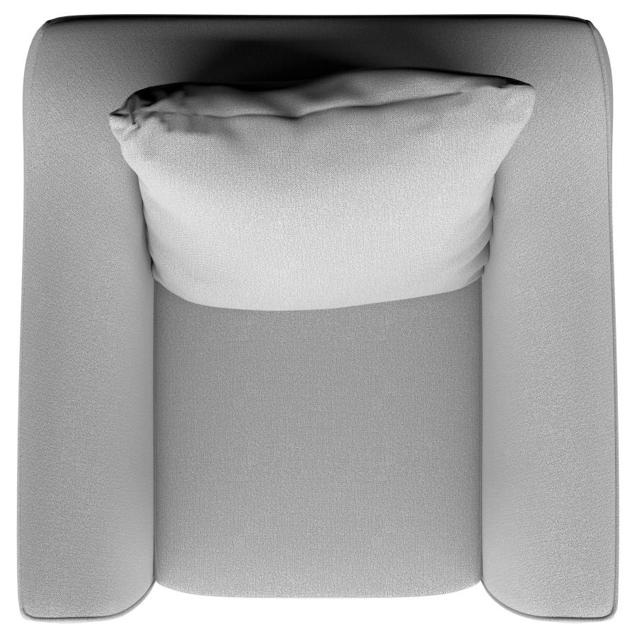 Salizar Upholstered Flared Arm Accent Chair Sand view 10