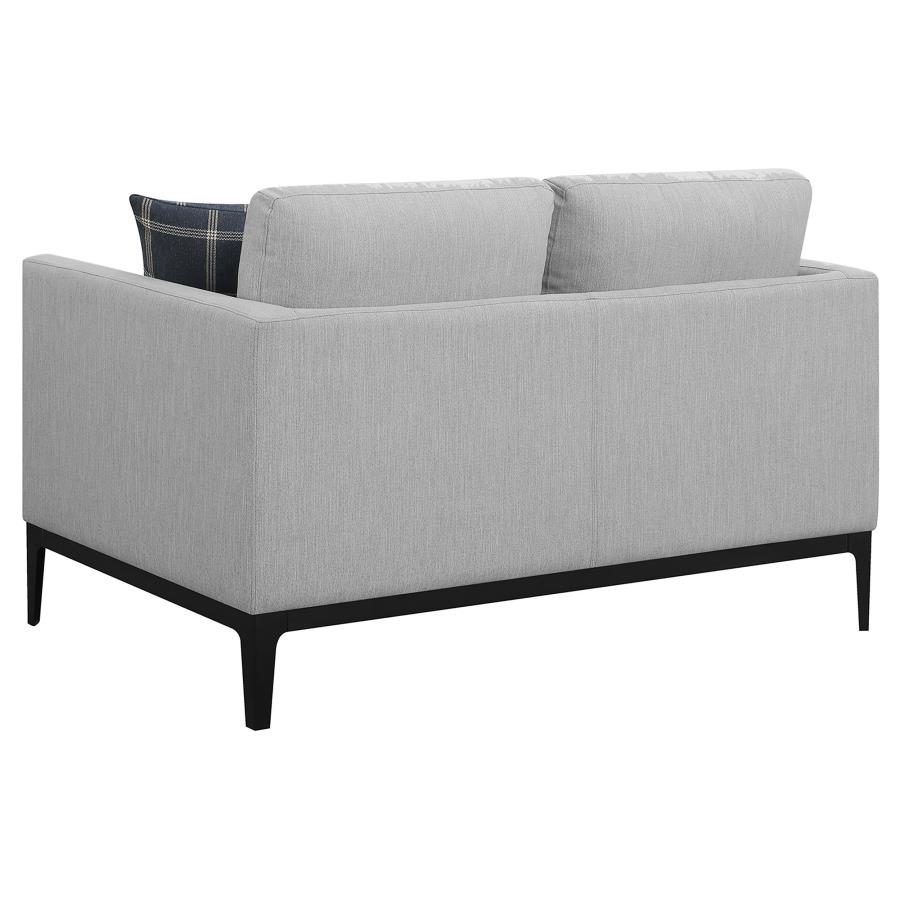 Apperson 2-piece Upholstered Track Arm Sofa Set Light Grey view 9