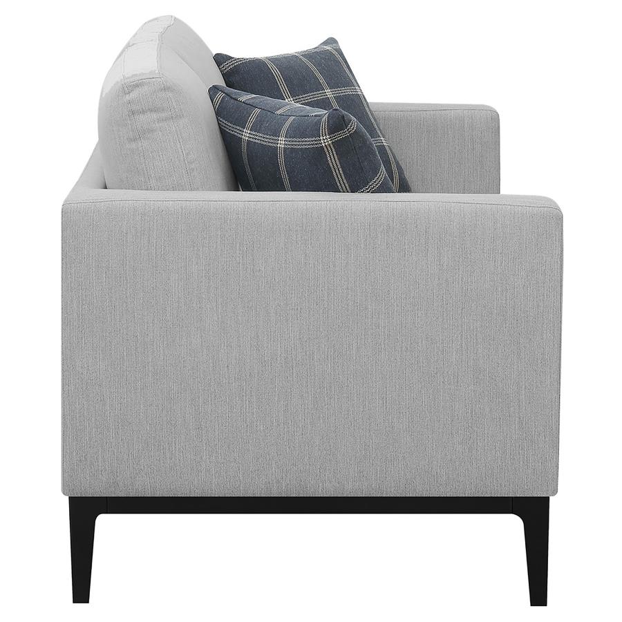 Apperson 2-piece Upholstered Track Arm Sofa Set Light Grey view 10