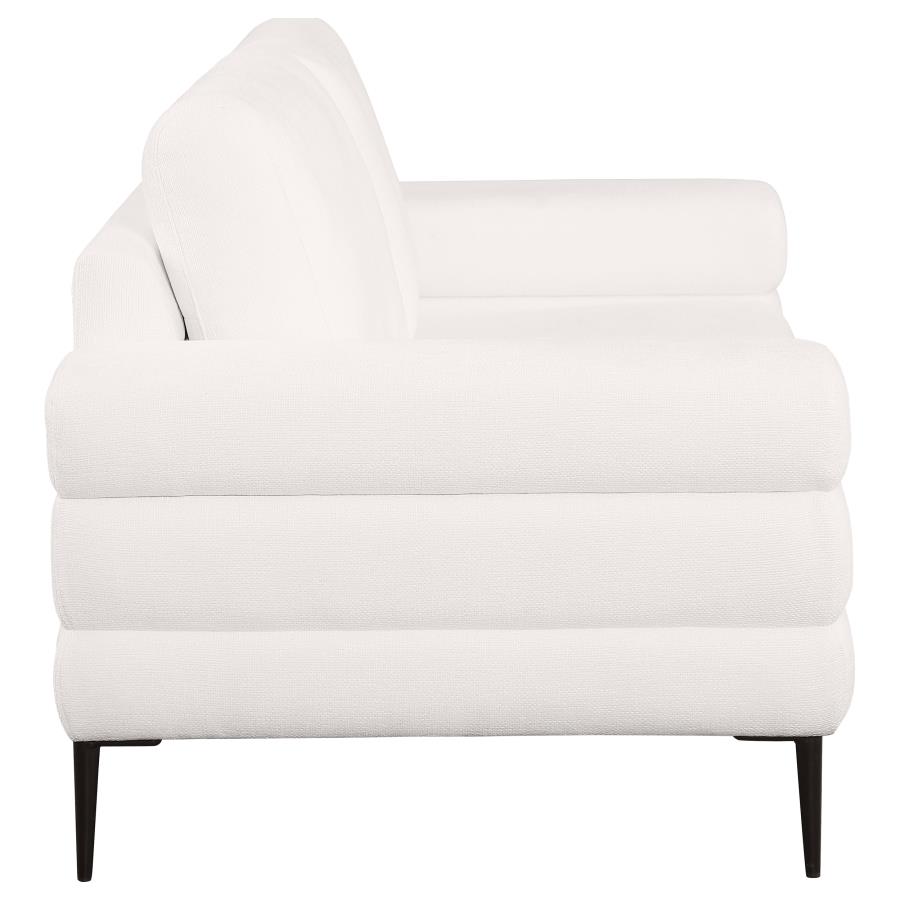 Jessel 3-piece Chenille Upholstered Sofa Set Ivory view 10