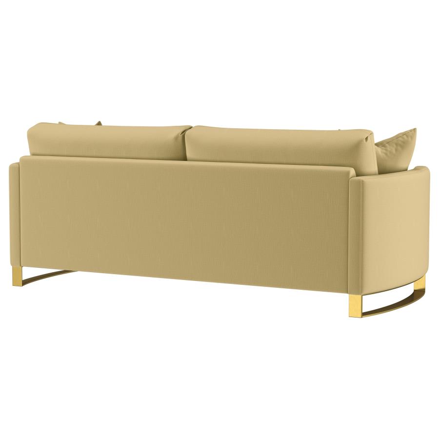 Corliss Upholstered Curved Track Arm Sofa Camel view 8