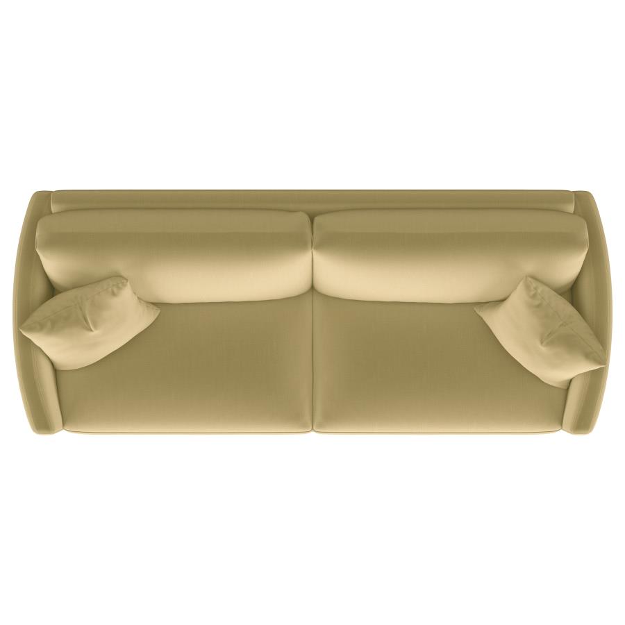 Corliss Upholstered Curved Track Arm Sofa Camel view 10