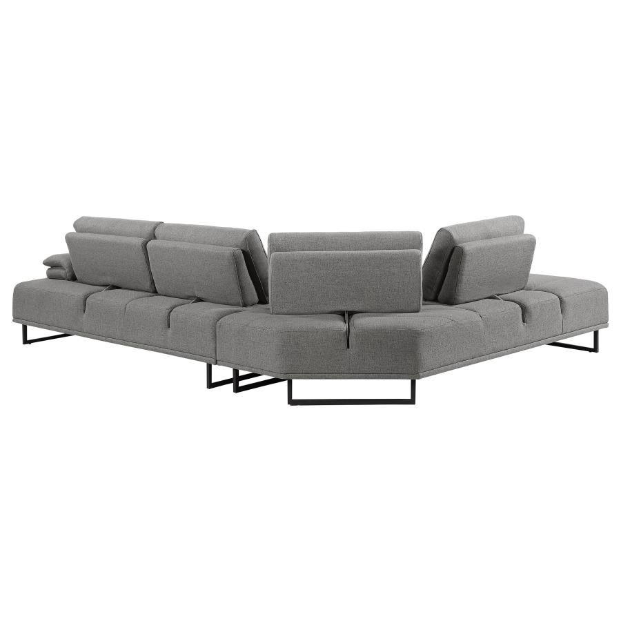 Arden Upholstered Sectional Sofa with Adjustable Back Taupe view 8