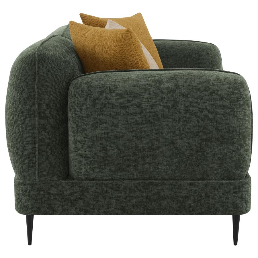 Jade 2-piece Chenille Upholstered Sofa Set Green view 10