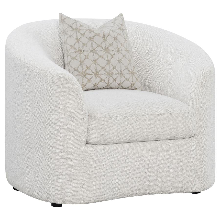 Rainn 3-piece Boucle Upholstered Sloped Arm Sofa Set Latte view 9