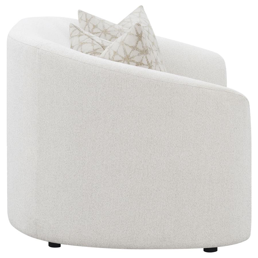 Rainn Boucle Upholstered Sloped Arm Loveseat Latte view 8