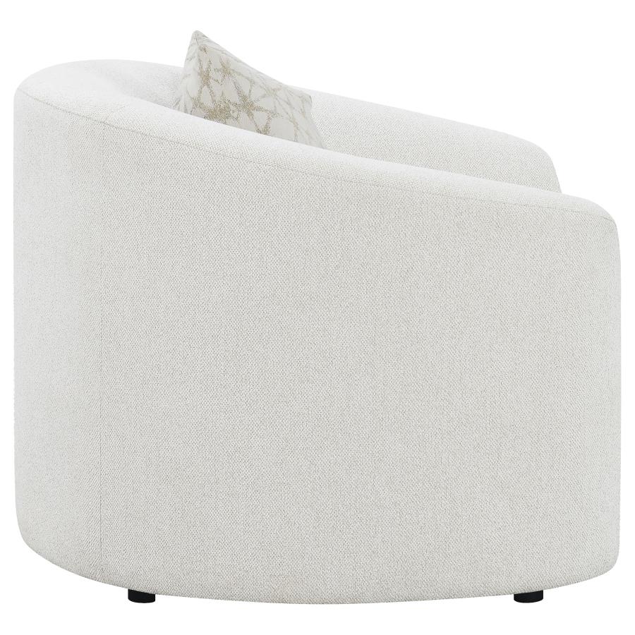 Rainn Boucle Upholstered Sloped Arm Accent Chair Latte view 8