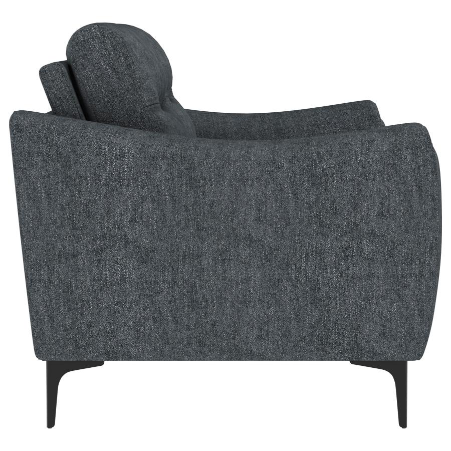 Nolan 2-piece Upholstered Sofa Set Charcoal view 10