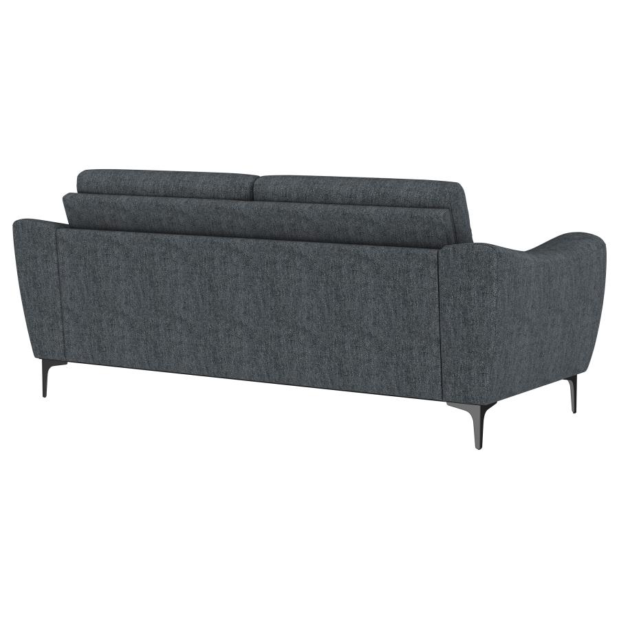 Nolan Upholstered Sloped Track Arm Sofa Charcoal view 8