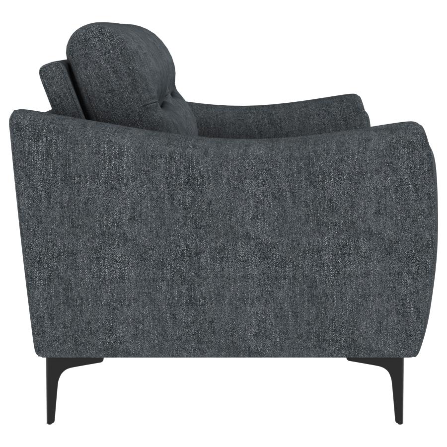 Nolan Upholstered Sloped Track Arm Sofa Charcoal view 9