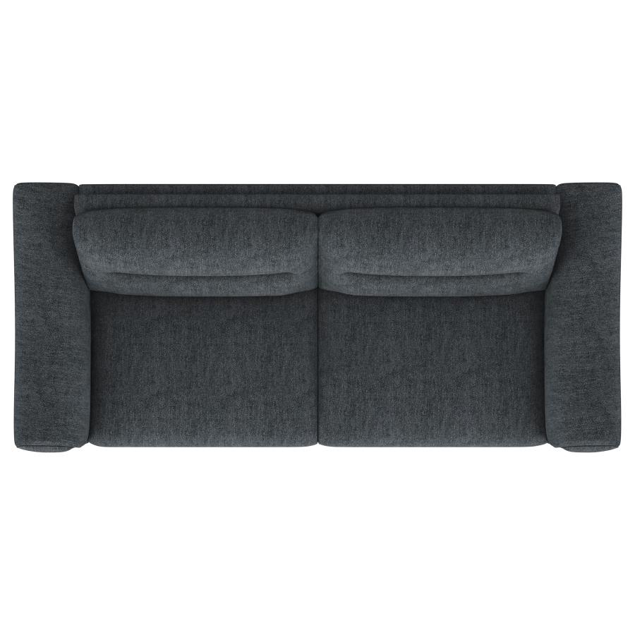 Nolan Upholstered Sloped Track Arm Sofa Charcoal view 10