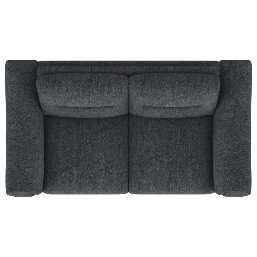 Nolan Upholstered Sloped Track Arm Loveseat Charcoal view 10