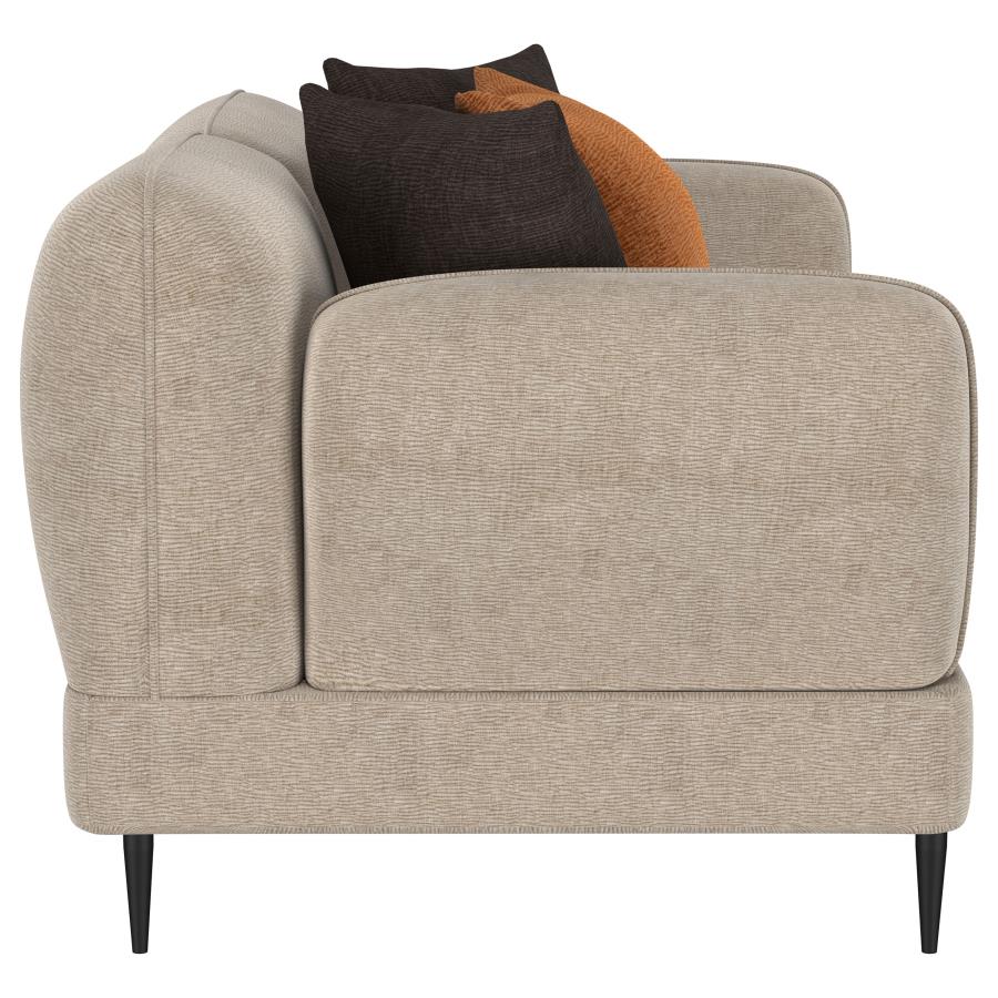 Jade 2-piece Chenille Upholstered Sofa Set Latte view 10