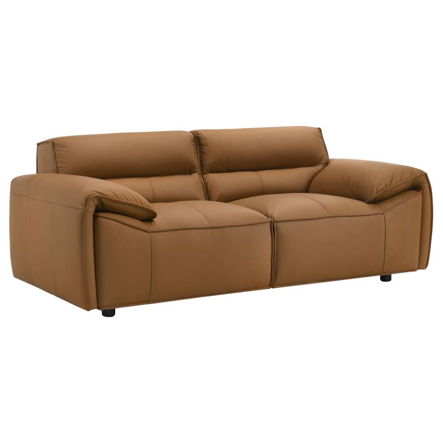 Buxton 2-piece Leather Upholstered Sofa Set Orange view 8