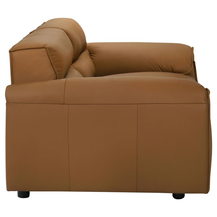 Buxton 2-piece Leather Upholstered Sofa Set Orange view 11