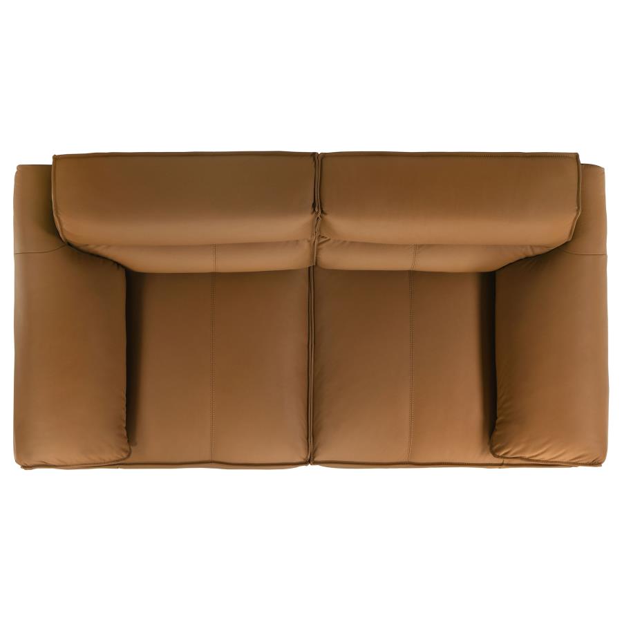 Buxton 2-piece Leather Upholstered Sofa Set Orange view 12