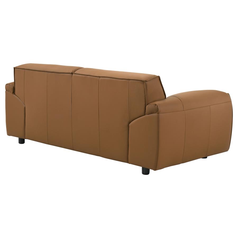 Buxton Top Grain Leather Upholstered Loveseat Orange view 8
