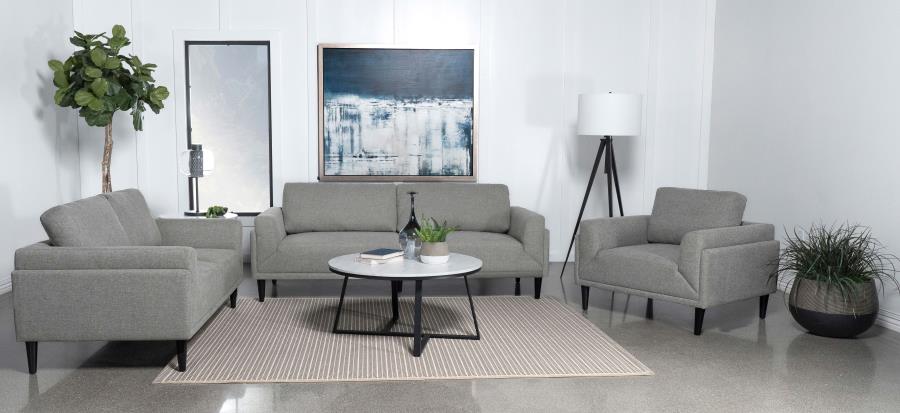 Rilynn Upholstered Track Arm Loveseat Grey view 11