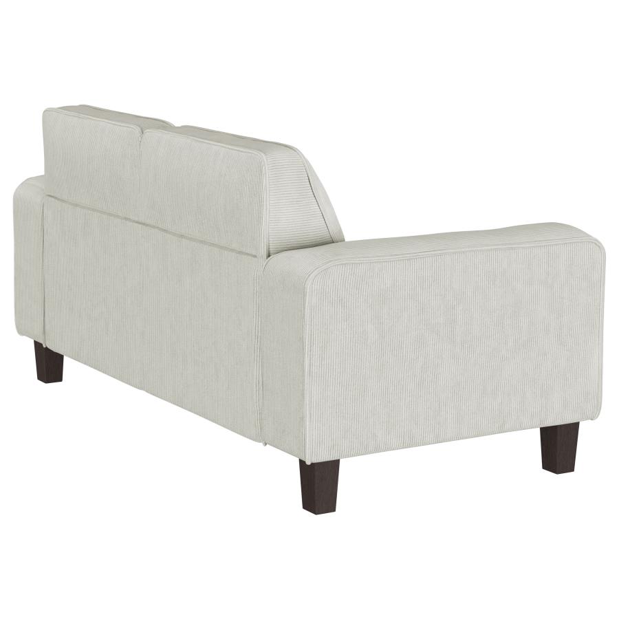 Deerhurst Upholstered Track Arm Tufted Loveseat Greige view 8