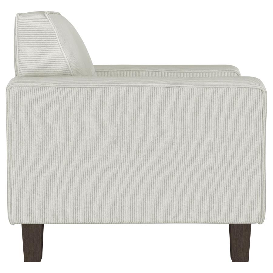 Deerhurst Upholstered Track Arm Tufted Accent Chair Greige view 8