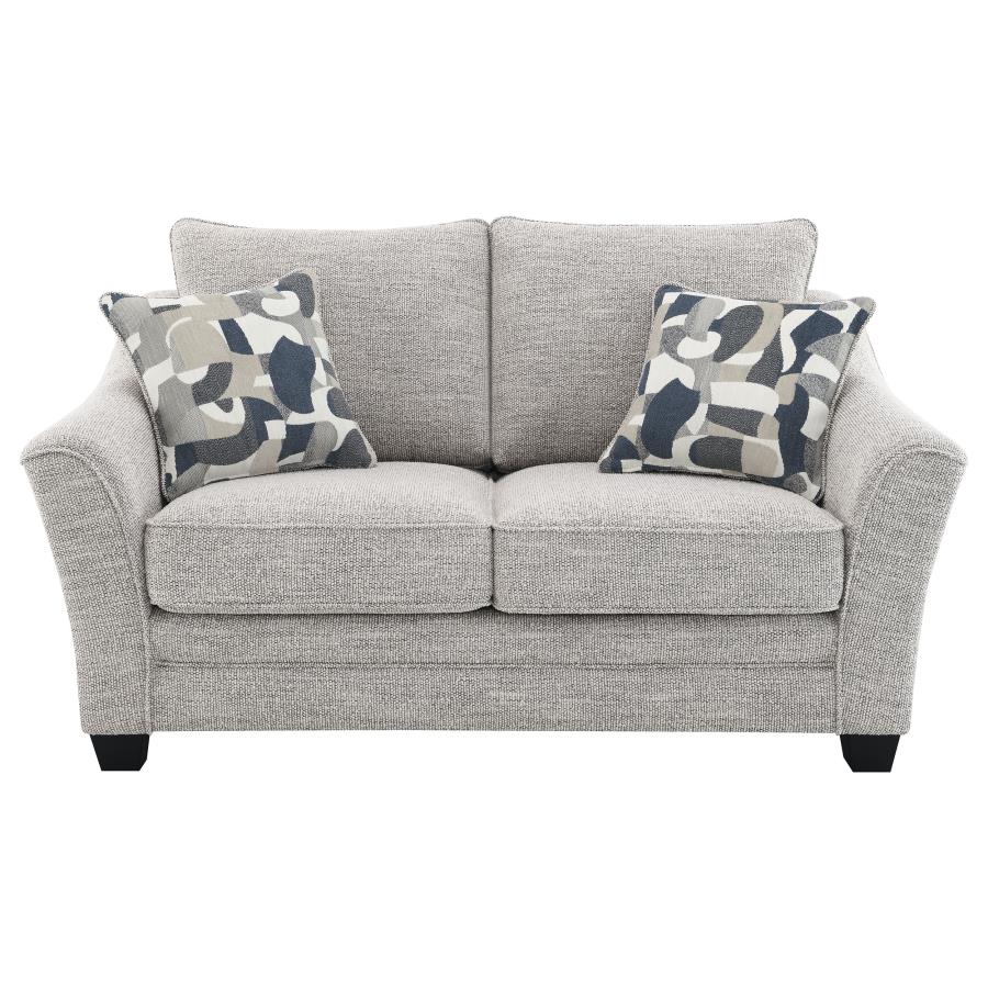 Tomkins 3-piece Boucle Upholstered Sofa Set Light Grey view 8