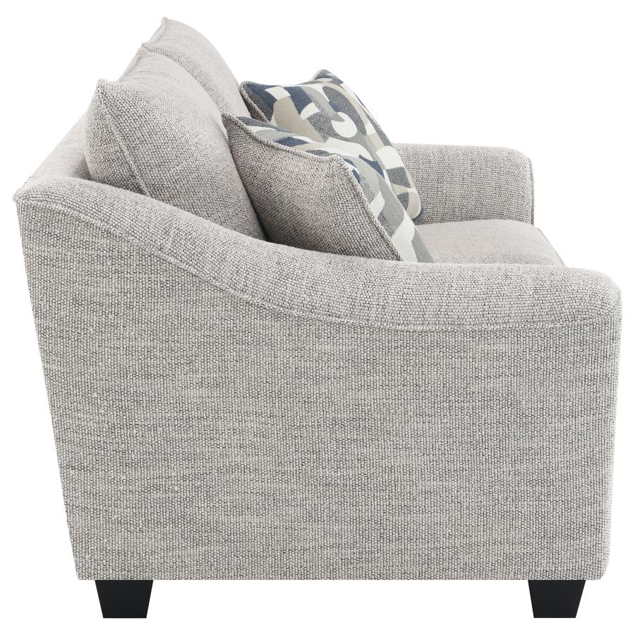 Tomkins Boucle Upholstered Loveseat Light Grey view 8