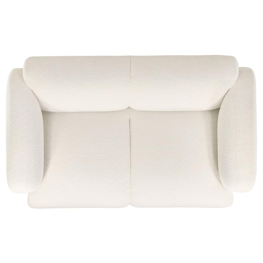 Dorset 3-piece Upholstered Round Track Arm Sofa Set White view 10