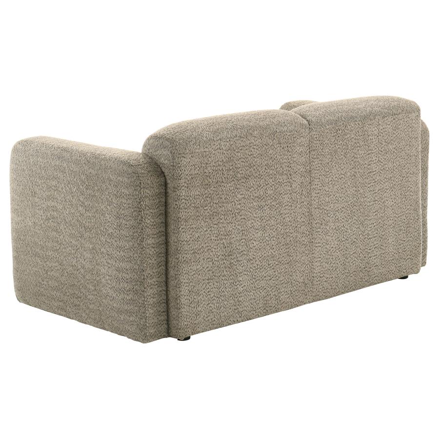 Dorset 2-piece Upholstered Round Track Arm Sofa Set Brown view 10