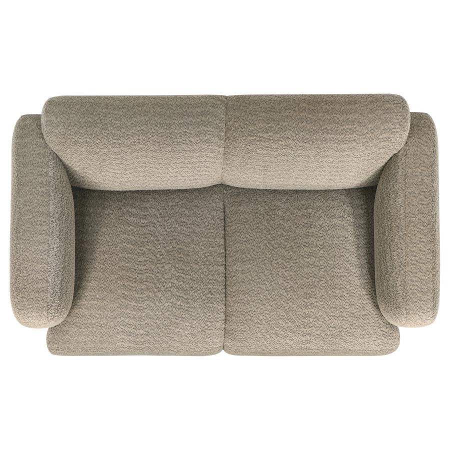 Dorset 2-piece Upholstered Round Track Arm Sofa Set Brown view 12