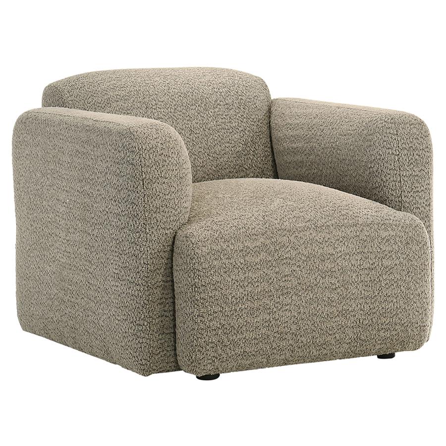 Dorset 3-piece Upholstered Round Track Arm Sofa Set Brown view 11