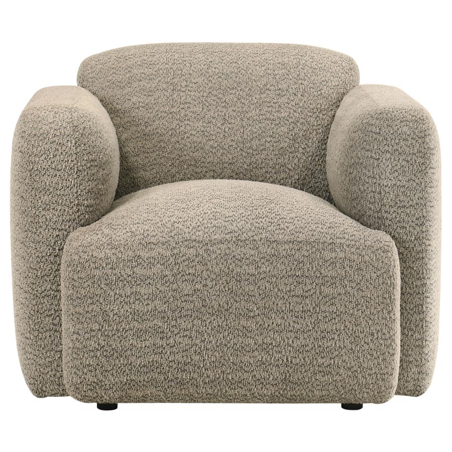 Dorset 3-piece Upholstered Round Track Arm Sofa Set Brown view 12