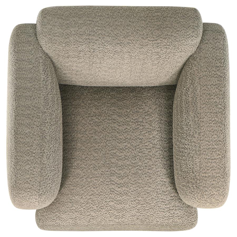 Dorset 3-piece Upholstered Round Track Arm Sofa Set Brown view 14