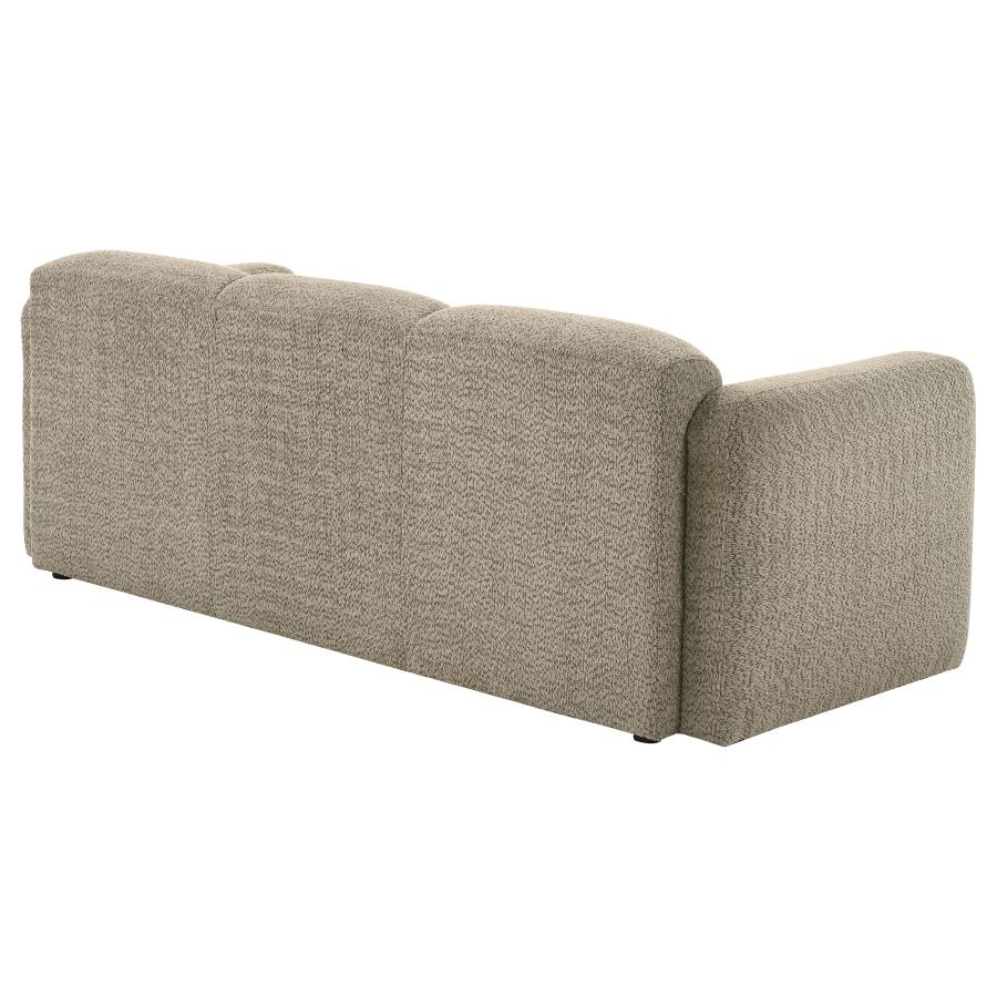 Dorset Fabric Upholstered Round Track Arm Sofa Brown view 8