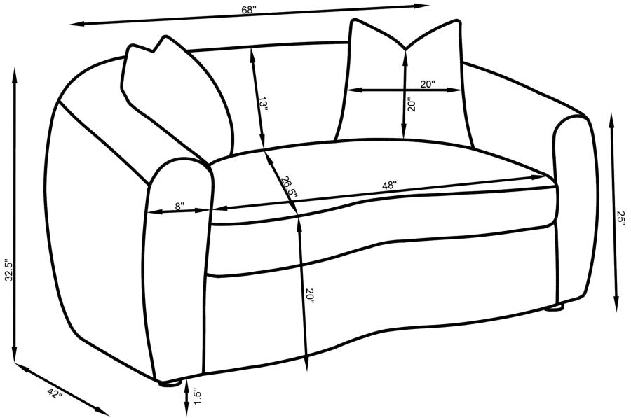Isabella 3-piece Faux Sheepskin Upholstered Sofa Set Natural view 14