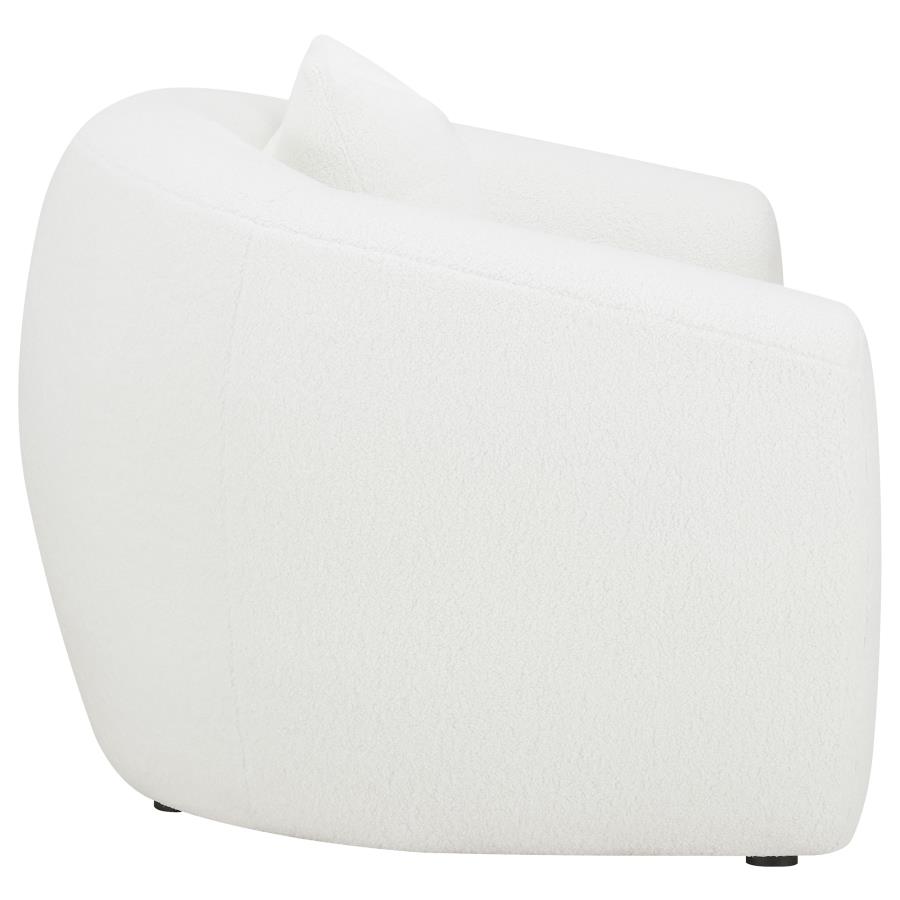 Isabella Faux Sheepskin Upholstered Accent Chair Natural view 8