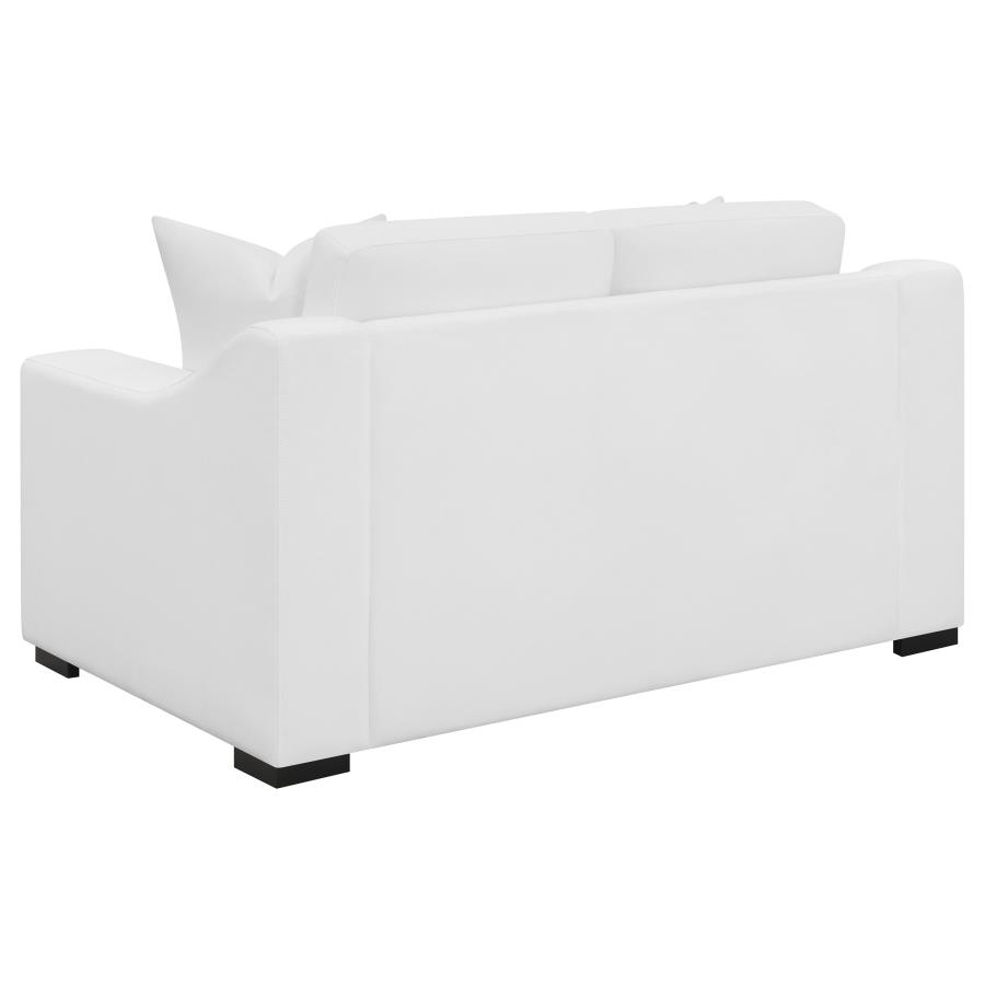 Ashlyn 2-piece Upholstered Sloped Arm Sofa Set White view 9
