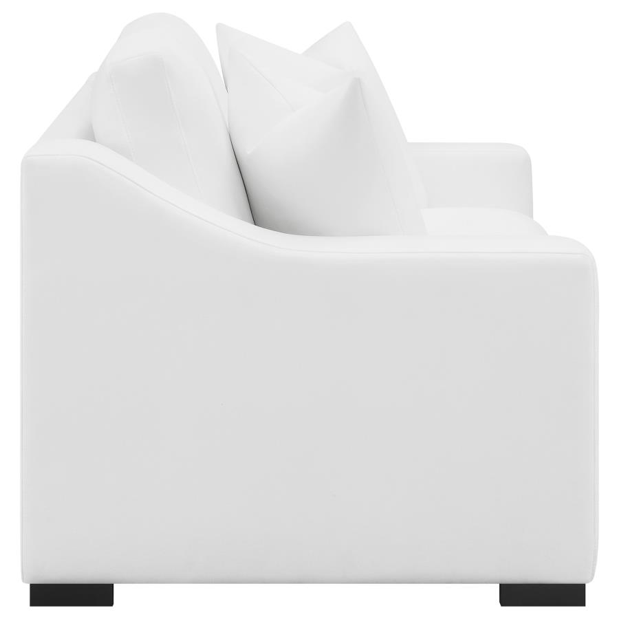 Ashlyn 2-piece Upholstered Sloped Arm Sofa Set White view 10