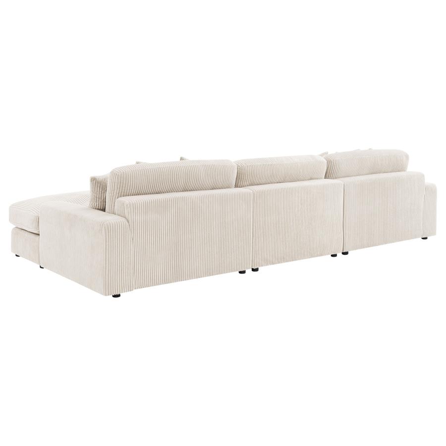 Blaine Upholstered Reversible Chaise Sectional Sofa Sand view 8
