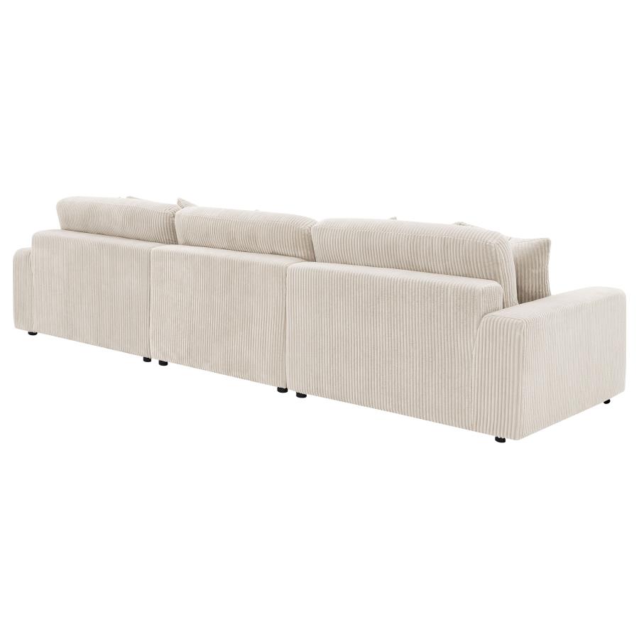 Blaine Upholstered Reversible Chaise Sectional Sofa Sand view 9