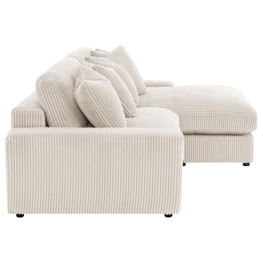 Blaine Upholstered Reversible Chaise Sectional Sofa Sand view 8