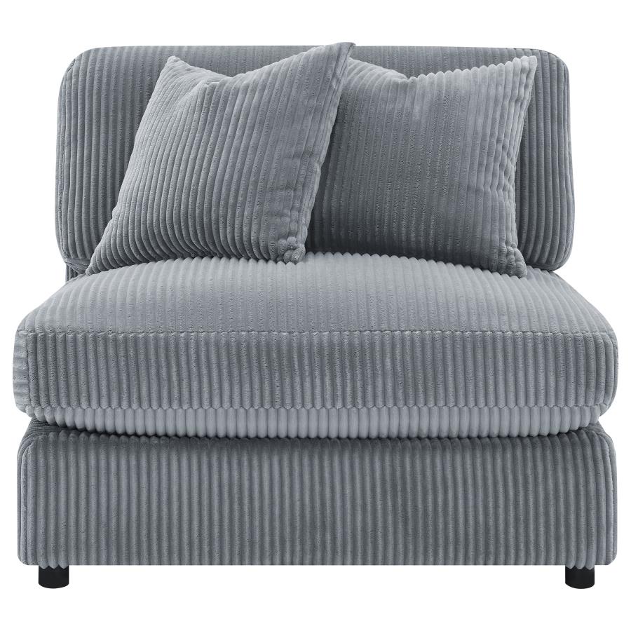 Blaine Upholstered Reversible Chaise Sectional Sofa Fog view 13