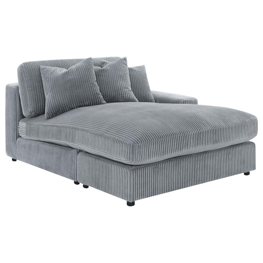 Blaine Upholstered Reversible Chaise Sectional Sofa Fog view 10
