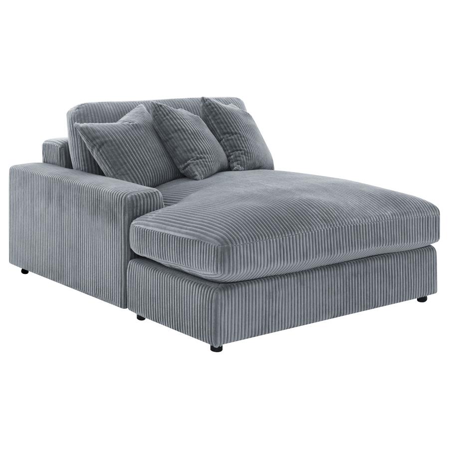 Blaine Upholstered Reversible Chaise Sectional Sofa Fog view 11