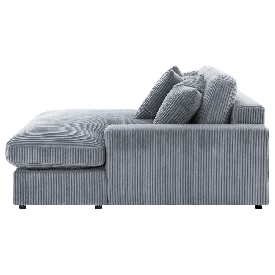 Blaine Upholstered Reversible Chaise Sectional Sofa Fog view 13