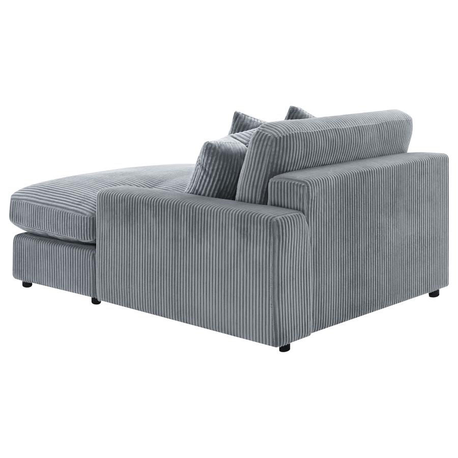 Blaine Upholstered Reversible Chaise Sectional Sofa Fog view 14