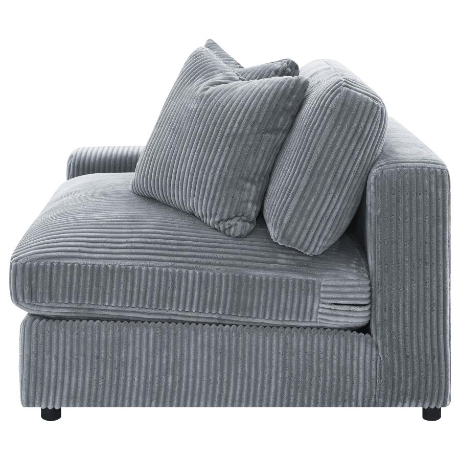 Blaine Upholstered Reversible Chaise Sectional Sofa Fog view 17