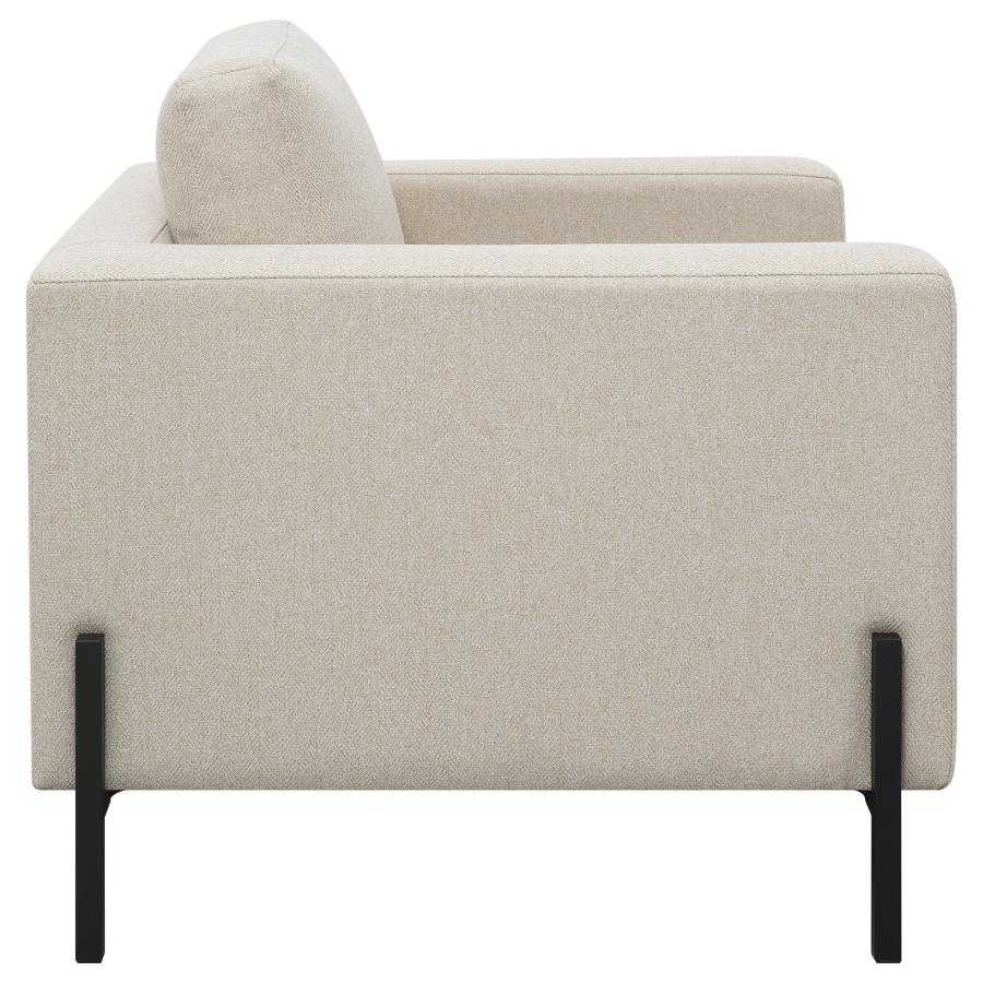 Tilly Upholstered Track Arm Accent Chair Oatmeal view 8