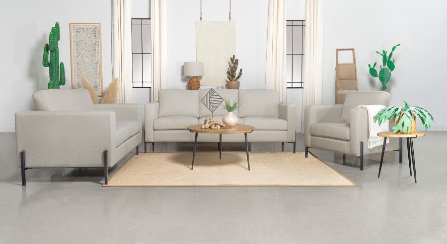 Tilly Upholstered Track Arm Accent Chair Oatmeal view 11